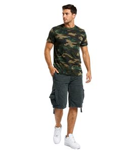 lässige Brandit Herren Shorts mit Cargo-Taschen Baumwoll-Hose Anthrazit