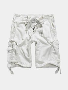 leichte Brandit Herren Shorts Kordelzug Reißverschluss mit Baumwolle Weiß