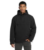 Chaqueta cortavientos Brandit para hombre, impermeable, con capucha y forro polar BD3001-00007-0060, negra