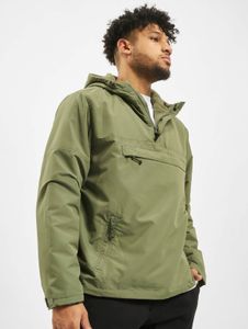 schlichte Brandit Herren Jacke Reißverschluss Kapuze Khaki