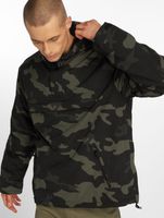 Stylische wasserabweisende Brandit Herren Windbreaker-Jacke mit Fleecefutter, Kapuze & Kordelzug 3001 Darkcamo 