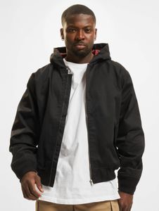 stylische Brandit Herren Jacke Reißverschluss Taschen Schwarz
