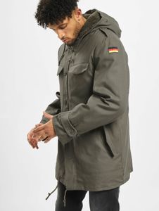 Chaqueta informal Brandit para hombre con tejido caqui de algodón.