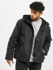 Simple Brandit men's jacket, zip and Velcro closure, black