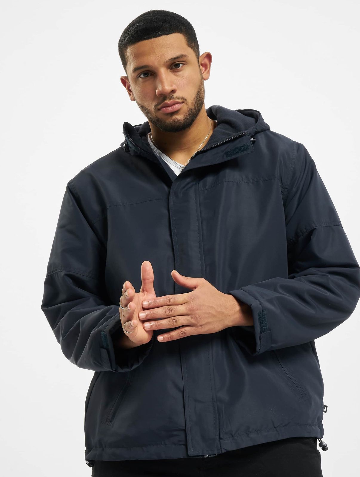funktionale Brandit Herren Jacke Reißverschluss Klettverschluss Navy