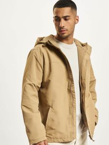 lässige Brandit Herren Jacke Reißverschluss Klettverschluss Beige