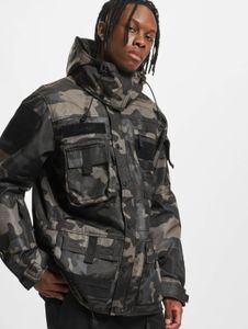stylische Brandit Herren Jacke Reißverschluss Taschen Camouflage