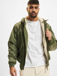 funktionale Brandit Herren Jacke große Kapuze Kordelzug Khaki