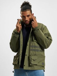 schlichte Brandit Herren Jacke Kordelzug Reißverschluss Khaki