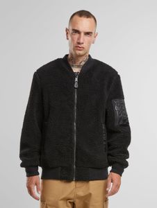 Modern Brandit men's jacket with zippers and pockets, black