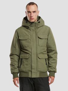funktionale Brandit Herren Jacke Reißverschluss Kapuze Khaki