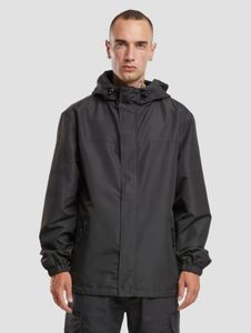 moderne Brandit Herren Jacke Reißverschluss Kapuze Schwarz