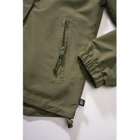 Leichte Brandit Damen Windbreaker Jacke mit Kapuze und Klettverschluss Khaki