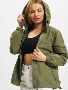 moderne Brandit Damen Jacke Kordelzug Reißverschluss Khaki