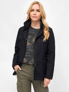 moderne Brandit Damen Jacke Reißverschluss Taschen Schwarz