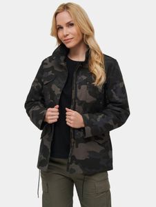 lässige Brandit Damen Jacke Reißverschluss Taschen Camouflage