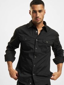 modernes Brandit Herren Polo-Shirt Slim Fit Taschen mit Baumwolle Schwarz