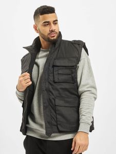 Modern Brandit men's jacket with zipper and Velcro closure, black