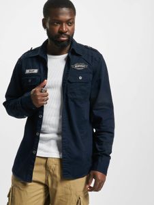 Polo da uomo Brandit versatile in cotone, blu navy