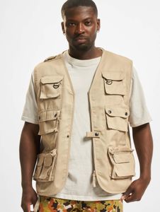 funktionale Brandit Herren Jacke Reißverschluss Taschen Beige