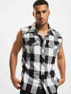 funktionale Brandit Herren Jacke Kordelzug Reißverschluss mit Baumwolle Weiß/Schwarz