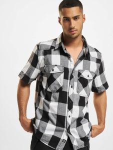 lässiges Brandit Herren Polo-Shirt Taschen mit Baumwolle Weiß/Schwarz