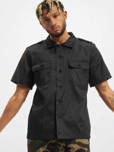 bequemes Brandit Herren Polo-Shirt Taschen Schwarz