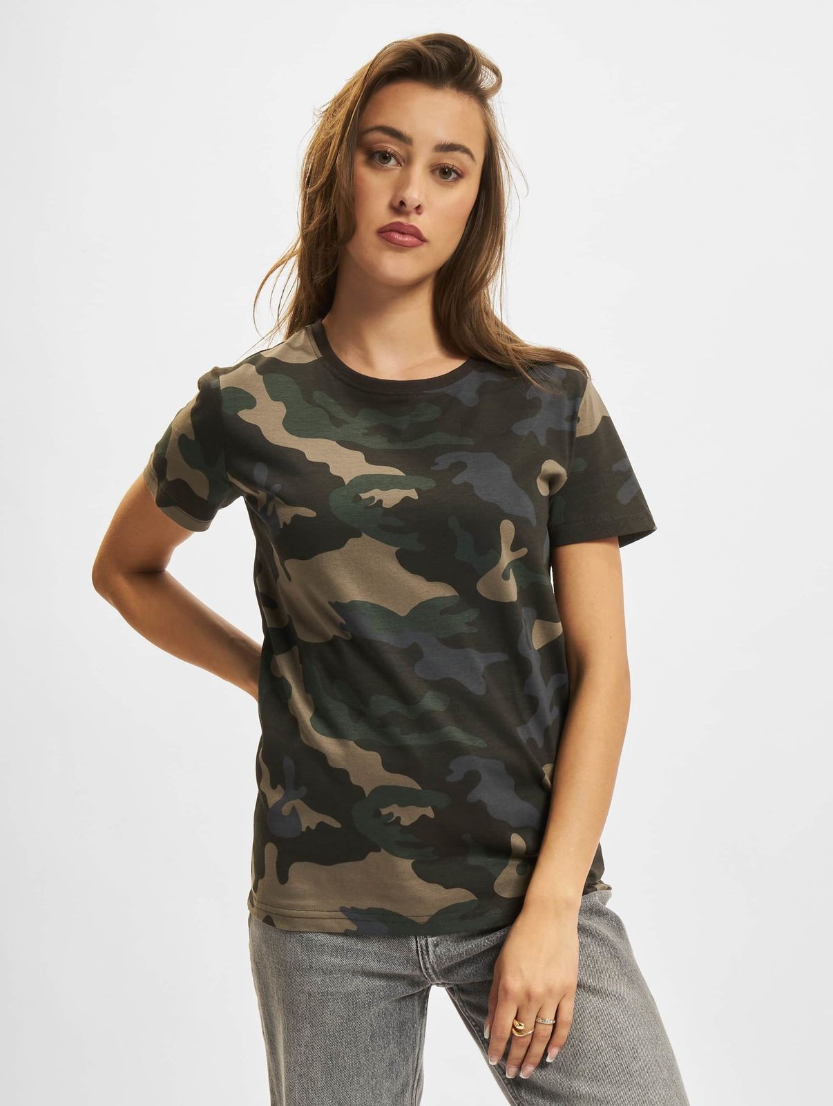 modernes Brandit Damen T-Shirt 160 g/m² mit Baumwolle Camouflage