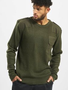 Felpa da uomo moderna Brandit con chiusura in velcro, color kaki