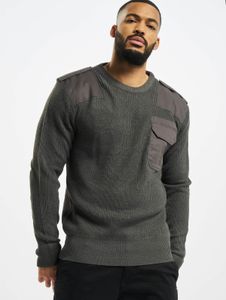Soft Brandit men's sweatshirt with Velcro closure, grey