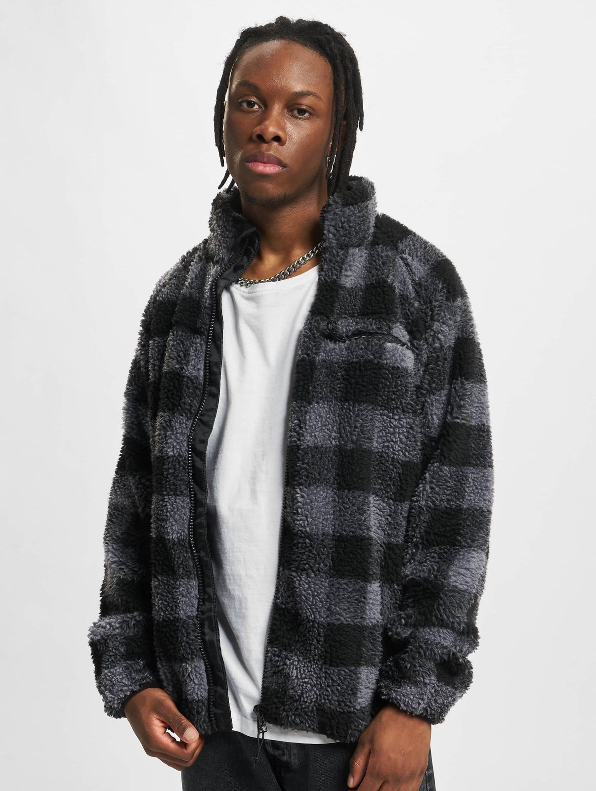 Brandit Herren Jacke Schwarz mit Reißverschluss und Klettverschluss