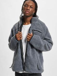 lässige Brandit Herren Jacke Reißverschluss Taschen Grau