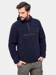 Comoda felpa con cappuccio da uomo Brandit, blu navy.