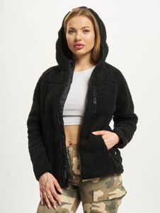 funktionale Brandit Damen Jacke Kordelzug Taschen Schwarz
