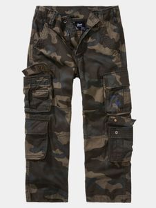Stylish Brandit unisex jeans with zipper pockets, cotton camouflage