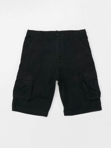 Short d'été unisexe Brandit, noir, avec cordon de serrage et fermeture éclair.