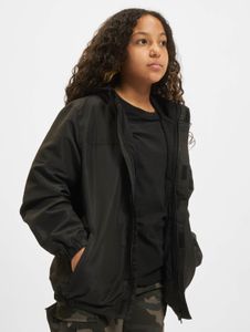 Giacca funzionale unisex Brandit con chiusura a zip e velcro, nera