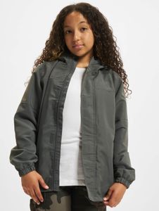 Veste unisexe décontractée Brandit avec fermeture éclair et Velcro, grise.