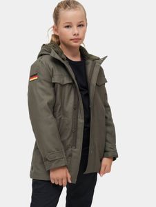 stylische Brandit Unisex Jacke Reißverschluss Taschen Khaki