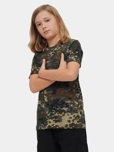 Camiseta unisex informal Brandit con estampado de camuflaje de algodón.