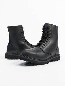 lässige Brandit Herren Boots Reißverschluss Stretch Schwarz