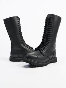 Botas unisex Brandit llamativas, negras.