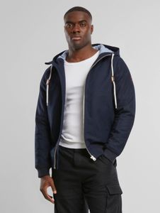 schlichte Brandit Herren Jacke Kordelzug Reißverschluss mit Baumwolle Navy