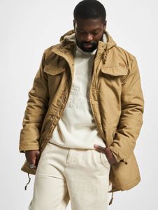 funktionale Brandit Herren Jacke Kordelzug Reißverschluss Beige