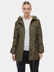 funktionale Brandit Damen Jacke Kordelzug Reißverschluss Khaki