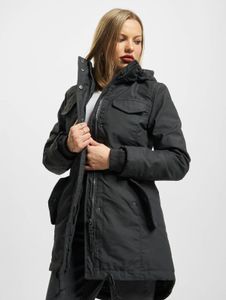 lässige Brandit Damen Jacke Kordelzug Reißverschluss Grau