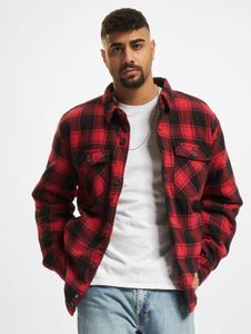 funktionale Brandit Herren Jacke mit Baumwolle Rot/Schwarz