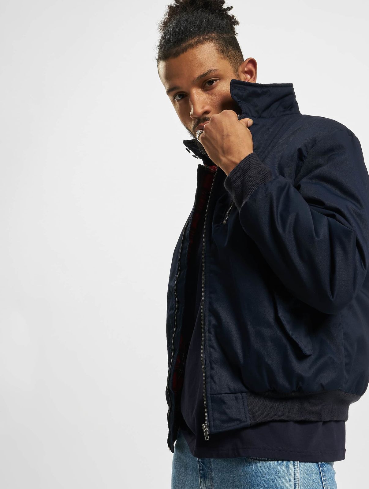 Brandit Herren Jacke Navy mit Reißverschluss und Taschen
