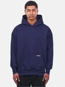 moderner Dropsize Herren Hoodie Rippbündchen Kapuze mit Baumwolle Navy