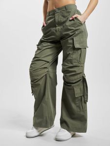 Jean Casual Freddy pour femme, en coton vert, fermeture éclair et velcro
